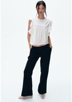 H&M linnen broek zwart maat 36 - nieuw staat, H&M, Verzenden, Zwart, Nieuw