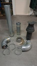 Rookgas afvoer pijp/buis concentrische  80/150 compleet, Ophalen, Gas, Gaskachel