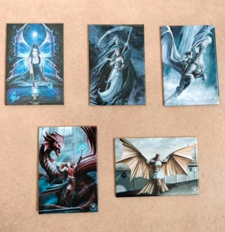 Anne Stokes Magneten Collectie - 5 Stuks, Antiek en Kunst, Kunst | Overige Kunst, Ophalen of Verzenden