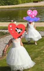 Bruidsmeisjes jurkjes 4 jaar, Ophalen of Verzenden, Zo goed als nieuw, Wit