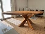 Ovale eettafel van onbehandeld teakhout, Huis en Inrichting, Tafels | Eettafels, Ophalen, 100 tot 150 cm, Teakhout, 200 cm of meer
