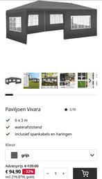 Paviljoen Vivara Partytent 6x3meter, Tuin en Terras, Partytenten, Ophalen, Minder dan 4 meter, Nieuw, Paviljoen