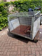 Honden bench gegalvaniseerd met schokdemper, Dieren en Toebehoren, Hondenhokken, Ophalen of Verzenden, Zo goed als nieuw, 75 tot 110 cm