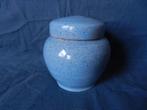 Leuk Brouwer blauw gespikkeld aardewerk dekselpot h 10,3 cm, Antiek en Kunst, Antiek | Keramiek en Aardewerk, Ophalen of Verzenden