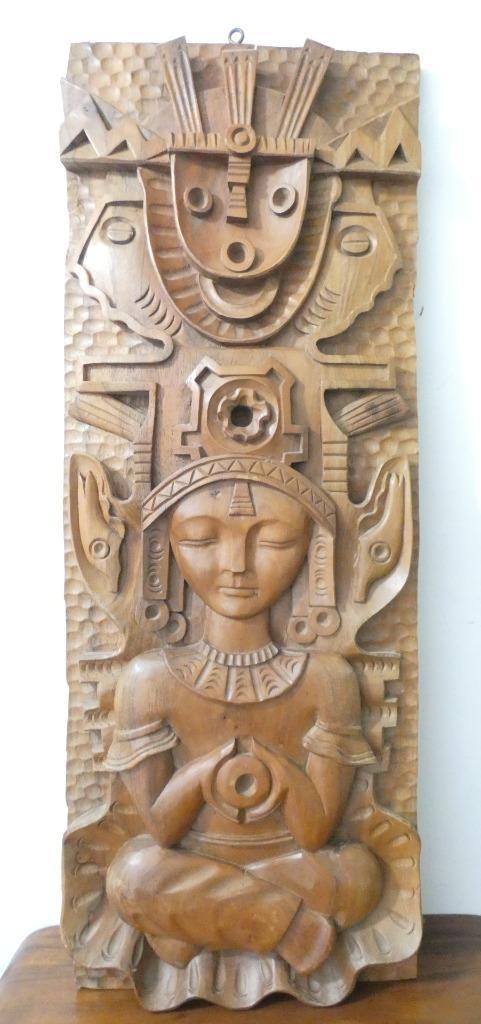 houten wand sculptuur [1490], Antiek en Kunst, Kunst | Beelden en Houtsnijwerken, Ophalen