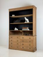 Bibliotheekkast boekenkast eiken Frans ca. 1900, Huis en Inrichting, Kasten | Boekenkasten, Ophalen, Zo goed als nieuw, 25 tot 50 cm