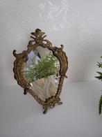 Antiek barok spiegeltje geslepen glas, Antiek en Kunst, Antiek | Spiegels, Minder dan 100 cm, Minder dan 50 cm, Ophalen of Verzenden