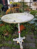 Brocante Frans terrastafeltje, Ophalen, Gebruikt, Rond, Metaal