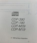 Sony CDP-390 CDP-190 CDP-M39 CDP-M19 Instructions Compact Di, Audio, Tv en Foto, Cd-spelers, Gebruikt, Ophalen of Verzenden, Sony
