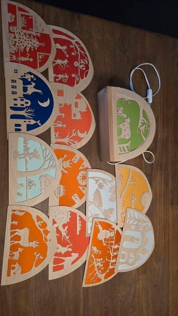 De Noest lamp met 13 silhouetten - Nieuwstaat!, Huis en Inrichting, Lampen | Hanglampen, Nieuw, Minder dan 50 cm, Ophalen of Verzenden