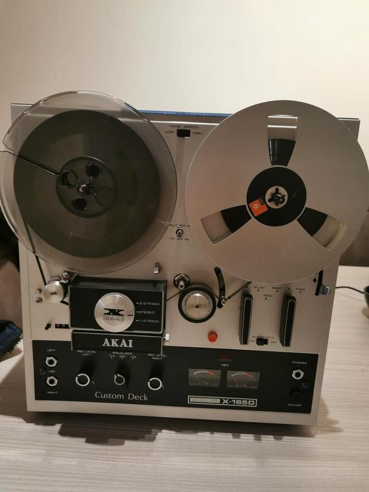 Akai X-165D Bandrecorder, Audio, Tv en Foto, Bandrecorders, Bandrecorder, Met stofkap, Met banden, Ophalen