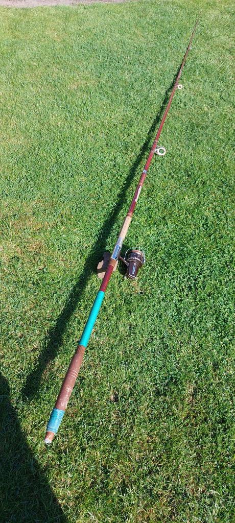 Walhengel + Daiwa 7600 molen, Watersport en Boten, Ophalen of Verzenden, Zo goed als nieuw, Complete hengel