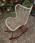Rotan Schommelstoel Bali - Troubadour, Huis en Inrichting, Stoelen, Ophalen, Gebruikt, Bruin, Riet of Rotan