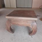 Houten bijzet/salontafel met mooie sierlijke details €35.000, Ophalen, Gebruikt, 50 tot 100 cm, 50 tot 100 cm