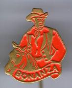 Bonanza Ben rood op koper TV/stripfiguur speldje ( R_056 ), Verzenden, Zo goed als nieuw, Figuurtje, Speldje of Pin