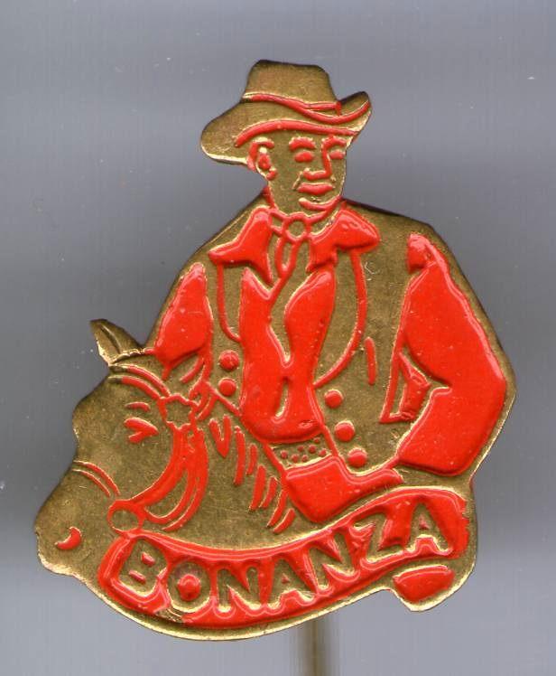 Bonanza Ben rood op koper TV/stripfiguur speldje ( R_056 ), Verzamelen, Speldjes, Pins en Buttons, Zo goed als nieuw, Speldje of Pin