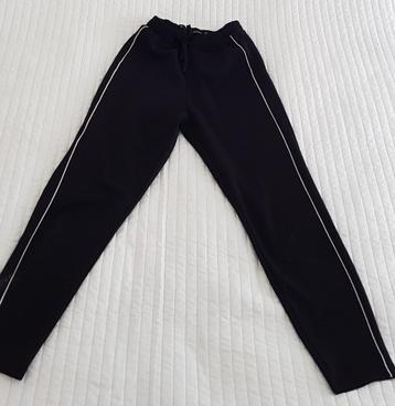 Bershka broek zwart met witte streep maat xs pantalon beschikbaar voor biedingen