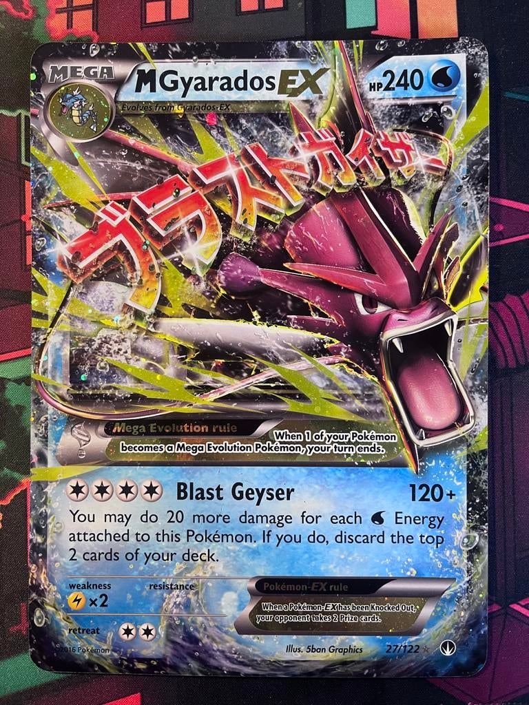 Mega Gyarados EX Jumbo - #27/122, Ophalen of Verzenden, Zo goed als nieuw, Losse kaart