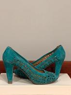 Groene suede schoen, Ophalen of Verzenden, Schoenen met hoge hakken, Gedragen, Groen