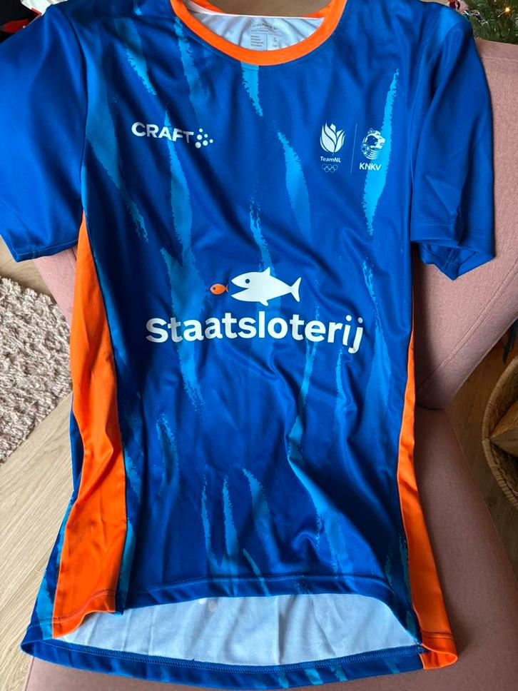 KNKV uitshirt maat S, Kleding | Heren, Sportkleding, Zo goed als nieuw, Overige typen, Maat 46 (S) of kleiner, Blauw, Ophalen of Verzenden