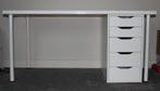 IKEA Lagkapten/Alex bureau, wit 150x75cm (extra groot), Ophalen, In hoogte verstelbaar, Zo goed als nieuw, Bureau