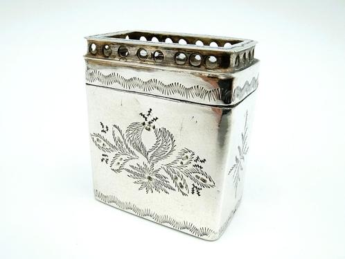Zilveren lodereindoosje, P. Kuilenburg, Schoonhoven, 1837, Antiek en Kunst, Antiek | Goud en Zilver, Zilver, Verzenden