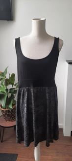 Jurk miss etam van viscose maat 46 zwart/grijs met strik op, Zwart, Maat 46/48 (XL) of groter, Nieuw, Ophalen of Verzenden