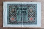 Duitsland - Biljet Hundert Mark - Reichsbanknote 1920, Postzegels en Munten, Bankbiljetten | Europa | Niet-Eurobiljetten, Ophalen of Verzenden
