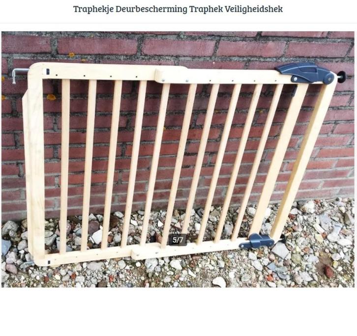 Traphekje Deurbescherming Traphek Veiligheidshek, Kinderen en Baby's, Traphekjes, Gebruikt, Klemhekje, minder dan 100 cm, Ophalen