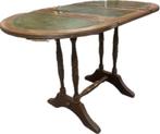 Antieke bijzettafel met Leder Inleg, Ophalen