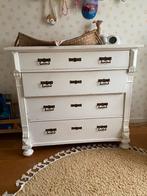 Brocante commode / ladenkast gebroken wit, Ophalen, Gebruikt, 100 tot 150 cm, 3 of 4 laden