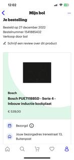 Bosch inductie kookplaat met gewone stekker, Ophalen, Gebruikt, 4 kookzones, Inbouw