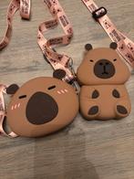 2x Capybara Handtasjes - 10x13cm, Ophalen of Verzenden, Nieuw, Bruin