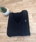 Zwarte Polo Ralph Lauren V-neck trui Maat M, Ophalen of Verzenden, Zo goed als nieuw, Maat 38/40 (M), Zwart
