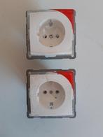 2x Q-link S2 inbouw wandcontactdoos/stopcontact NIEUW, Ophalen of Verzenden, Nieuw, Stopcontact