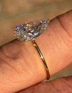 Gouden ring met VVS2 diamant van 3 caraat met certificaat!, Nieuw, Ophalen of Verzenden, 17 tot 18, Met edelsteen
