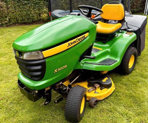 JOHN DEERE X300R/ 107 CM MAAIDEK ZITMAAIER, Tuin en Terras, Grasmaaiers, Gebruikt, Benzine-grasmaaier, 50 cm of meer, Cirkelmaaier