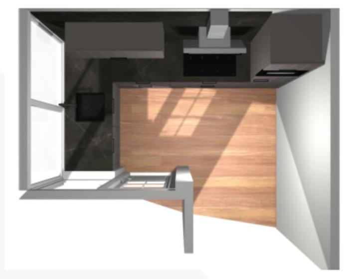 Design keuken, Huis en Inrichting, Keuken | Complete keukens, Nieuw, Overige typen, Grijs, Kunststof, Ophalen