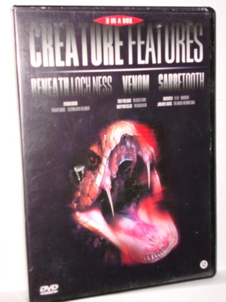3 DVD-box: Beneath Loch Ness + Venom + Sabretooth, Cd's en Dvd's, Dvd's | Horror, Zo goed als nieuw, Monsters, Vanaf 12 jaar, Ophalen of Verzenden