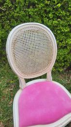 Twee /Boudoir/Antiek/Stoel/Webbing/Roze, Ophalen of Verzenden