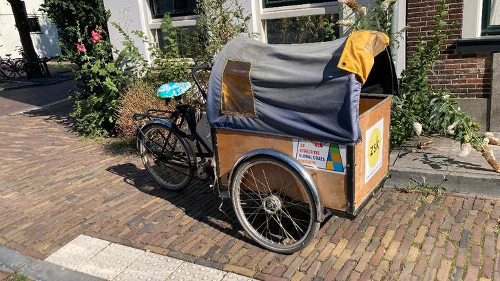 Bakfiets Christiania, Fietsen en Brommers, Fietsen | Bakfietsen, Gebruikt, Overige merken, Goederen, Huif, Ophalen
