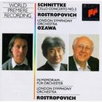 SCHNITTKE Cello concerto no. 2 CD ROSTROPOVICH OZAWA, Ophalen of Verzenden, Modernisme tot heden, Gebruikt, Orkest of Ballet