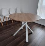 Ronde tafel met 4 stoelen, Huis en Inrichting, Tafels | Eettafels, Ophalen, Rond, Zo goed als nieuw, 100 tot 150 cm