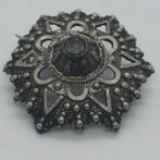 Antieke zilveren broche met steen, Ophalen of Verzenden