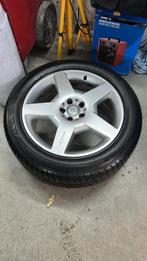 AMG Velgen met Winterbanden Mercedes ML GL GLE R 19 inch, Gebruikt, 255 mm, Banden en Velgen, Winterbanden