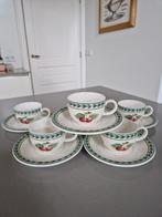 4 koffiekoppen + schotels Villeroy & Boch French Garden Easy, Nieuw, Ophalen of Verzenden, Overige stijlen, Kop(pen) en/of Schotel(s)