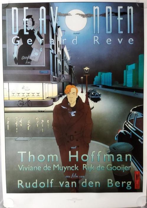filmaffiche De Avonden Gerard Reve Joost Veerkamp gesigneerd, Verzamelen, Posters, Zo goed als nieuw, Film en Tv, Deurposter of groter