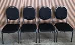 Partij 83 x Stackchairs zwart vergaderstoelen stoelen cafe, Ophalen of Verzenden, Zo goed als nieuw, Zwart, Vijf, Zes of meer stoelen