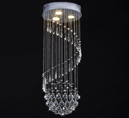 Kristallen Hanglamp Plafondlamp Kroonluchter Spiraal 240012., Huis en Inrichting, Lampen | Plafondlampen, Nieuw, Metaal, Ophalen of Verzenden
