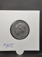 Halve gulden 1905 koningin Wilhelmina, Postzegels en Munten, Munten | Nederland, ½ gulden, Zilver, Ophalen of Verzenden, Koningin Wilhelmina